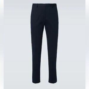 The Row Black Slim Wool Trousers